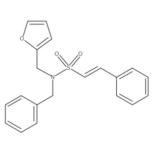 N-benzyl-N-[(furan-2-yl)methyl]-2-phenylethene-1-sulfonamide结构式