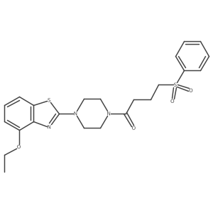 1-(4-(4-Ethoxybenzo[d]thiazol-2-yl)piperazin-1-yl)-4-(phenylsulfonyl)butan-1-one结构式