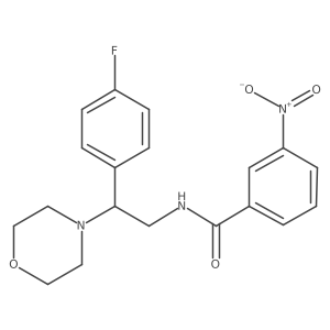N-(2-(4-fluorophenyl)-2-morpholinoethyl)-3-nitrobenzamide结构式