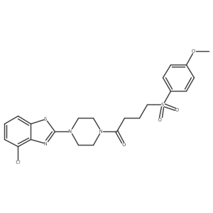 1-(4-(4-Chlorobenzo[d]thiazol-2-yl)piperazin-1-yl)-4-((4-methoxyphenyl)sulfonyl)butan-1-one结构式
