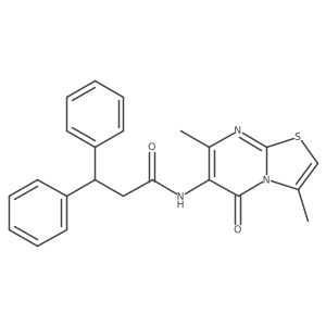 N-(3,7-dimethyl-5-oxo-5H-thiazolo[3,2-a]pyrimidin-6-yl)-3,3-diphenylpropanamide Structure