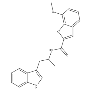 N-[1-(1H-indol-3-yl)propan-2-yl]-7-methoxy-1-benzofuran-2-carboxamide Structure