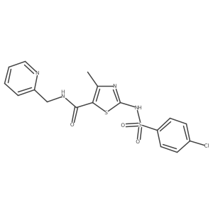 2-{[(4-chlorophenyl)sulfonyl]amino}-4-methyl-N-(pyridin-2-ylmethyl)-1,3-thiazole-5-carboxamide Structure