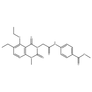 methyl 4-(2-(5-ethoxy-6-ethyl-1-methyl-2,4-dioxo-1,2-dihydropyrido[2,3-d]pyrimidin-3(4H)-yl)acetamido)benzoate Structure