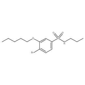 [(4-Bromo-3-pentyloxyphenyl)sulfonyl]propylamine Structure