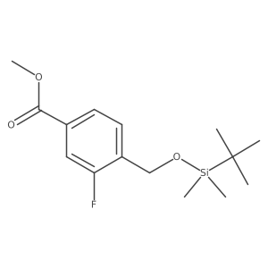 Methyl 4-(((tert-butyldimethylsilyl)oxy)methyl)-3-fluorobenzoate结构式