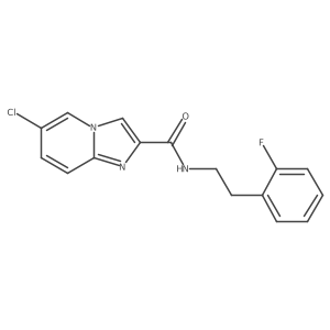6-chloro-N-[2-(2-fluorophenyl)ethyl]imidazo[1,2-a]pyridine-2-carboxamide结构式