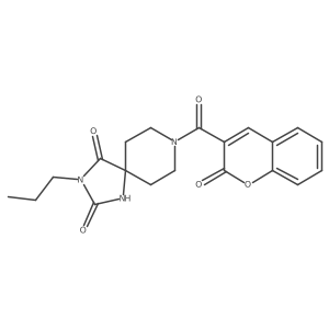 8-(2-oxo-2H-chromene-3-carbonyl)-3-propyl-1,3,8-triazaspiro[4.5]decane-2,4-dione Structure