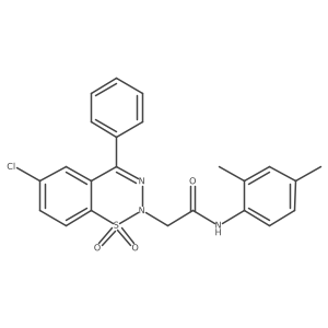 2-(6-chloro-1,1-dioxido-4-phenyl-2H-1,2,3-benzothiadiazin-2-yl)-N-(2,4-dimethylphenyl)acetamide Structure