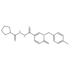 1-[(4-chlorophenyl)methyl]-N'-cyclopentanecarbonyl-6-oxo-1,6-dihydropyridine-3-carbohydrazide Structure