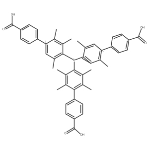 Tris(2',3',5',6'-tetramethylbiphenyl-4-carboxylic acid)borane Structure