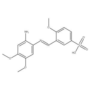 3-[2-(2-Amino-4,5-dimethoxyphenyl)diazenyl]-4-methoxybenzenesulfonic acid Structure