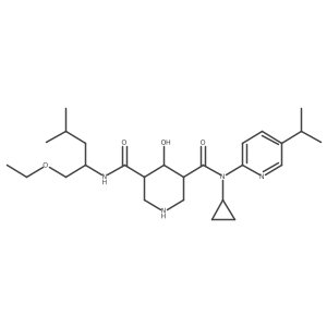 (3s,4r,5r)-N-Cyclopropyl-N'-[(2r)-1-Ethoxy-4-Methylpentan-2-Yl]-4-Hydroxy-N-[5-(Propan-2-Yl)pyridin-2-Yl]piperidine-3,5-Dicarboxamide结构式