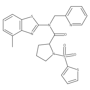 N-(4-methylbenzo[d]thiazol-2-yl)-N-(pyridin-2-ylmethyl)-1-(thiophen-2-ylsulfonyl)pyrrolidine-2-carboxamide Structure