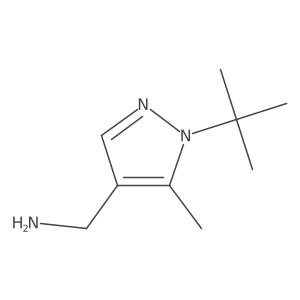 (1-tert-butyl-5-methyl-1H-pyrazol-4-yl)methanamine结构式