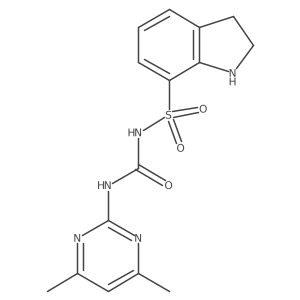 1h-Indole-7-sulfonamide,n-[[(4,6-dimethyl-2-pyrimidinyl)amino]carbonyl]-2,3-dihydro- Structure