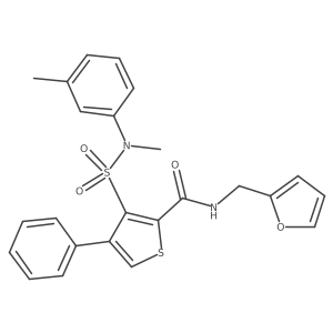 N-(furan-2-ylmethyl)-3-[methyl(3-methylphenyl)sulfamoyl]-4-phenylthiophene-2-carboxamide Structure
