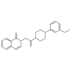 3-{2-[4-(3-methoxyphenyl)piperazino]-2-oxoethyl}-1,2,3-benzotriazin-4(3H)-one结构式