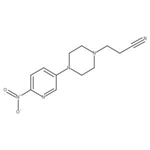 N#CCCN1CCN(c2ccc([N+](=O)[O-])nc2)CC1结构式