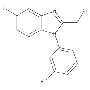 1H-Benzimidazole, 1-(3-bromophenyl)-2-(chloromethyl)-5-fluoro- Structure