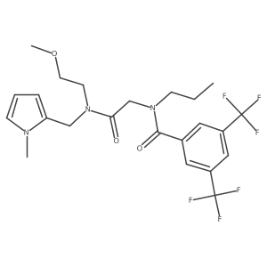 N-[2-[(2-Methoxyethyl)[(1-methyl-1H-pyrrol-2-yl)methyl]amino]-2-oxoethyl]-N-propyl-3,5-bis(trifluoromethyl)benzamide结构式