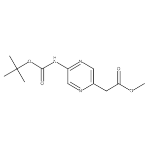 Methyl {5-[(tert-butoxycarbonyl)amino]pyrazin-2-yl}acetate Structure