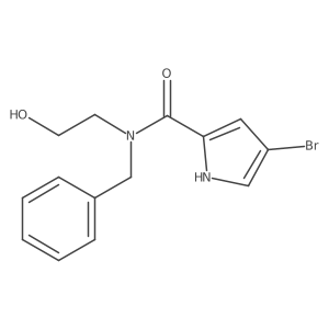 N-benzyl-4-bromo-N-(2-hydroxyethyl)-1H-pyrrole-2-carboxamide Structure