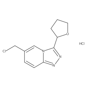 6-(Chloromethyl)-3-tetrahydrofuran-2-yl[1,2,4]-triazolo[4,3-a]pyridine hydrochloride Structure