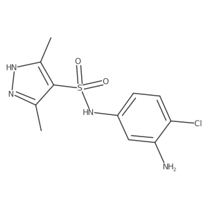 N-(3-amino-4-chlorophenyl)-3,5-dimethyl-1H-pyrazole-4-sulfonamide Structure
