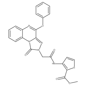 methyl 3-(2-{1-oxo-4-phenoxy-1H,2H-[1,2,4]triazolo[4,3-a]quinoxalin-2-yl}acetamido)thiophene-2-carboxylate结构式