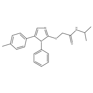 N-isopropyl-2-((1-phenyl-5-(p-tolyl)-1H-imidazol-2-yl)thio)acetamide Structure
