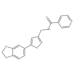 N-((5-(benzo[d][1,3]dioxol-5-yl)isoxazol-3-yl)methyl)isonicotinamide Structure