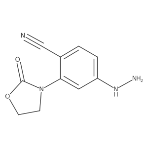 4-Hydrazino-2-(2-oxo-1,3-oxazolidin-3-yl)benzonitrile Structure