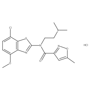 N-(7-chloro-4-methoxybenzo[d]thiazol-2-yl)-N-(2-(dimethylamino)ethyl)-5-methylisoxazole-3-carboxamide hydrochloride Structure