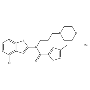 N-(4-chlorobenzo[d]thiazol-2-yl)-3-methyl-N-(3-morpholinopropyl)isoxazole-5-carboxamide hydrochloride Structure