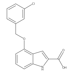4-[(3-chlorobenzyl)oxy]-1H-indole-2-carboxylic acid Structure