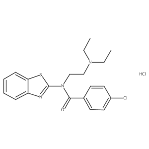 N-(benzo[d]thiazol-2-yl)-4-chloro-N-(2-(diethylamino)ethyl)benzamide hydrochloride Structure