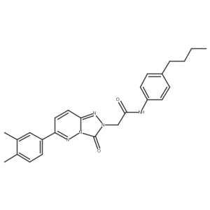 N-(4-butylphenyl)-2-[6-(3,4-dimethylphenyl)-3-oxo-2H,3H-[1,2,4]triazolo[4,3-b]pyridazin-2-yl]acetamide结构式