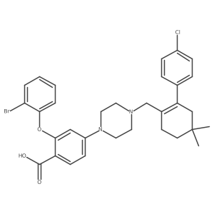 2-(2-Bromophenoxy)-4-[4-[[2-(4-chlorophenyl)-4,4-dimethylcyclohexen-1-yl]methyl]piperazin-1-yl]benzoic acid Structure