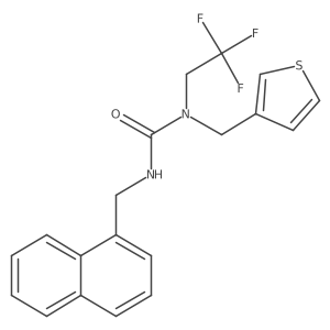 3-(Naphthalen-1-ylmethyl)-1-(thiophen-3-ylmethyl)-1-(2,2,2-trifluoroethyl)urea结构式