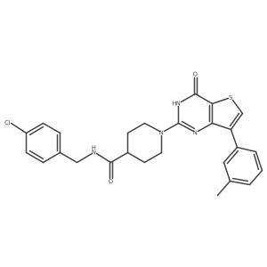 N-(4-chlorobenzyl)-1-[7-(3-methylphenyl)-4-oxo-3,4-dihydrothieno[3,2-d]pyrimidin-2-yl]piperidine-4-carboxamide Structure