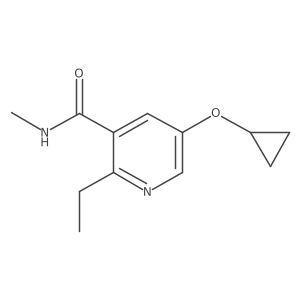 5-Cyclopropoxy-2-ethyl-N-methylnicotinamide结构式