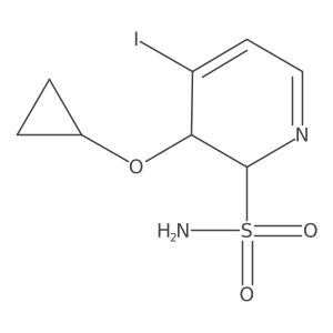 3-Cyclopropoxy-4-iodo-2,3-dihydropyridine-2-sulfonamide结构式