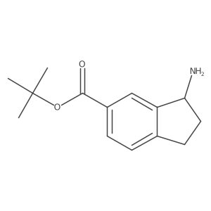 Tert-butyl 3-aminoindane-5-carboxylate结构式