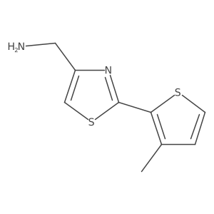 (2-(3-Methylthiophen-2-yl)thiazol-4-yl)methanamine结构式