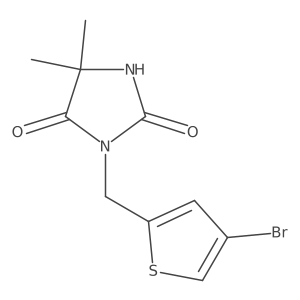 3-[(4-Bromothiophen-2-yl)methyl]-5,5-dimethylimidazolidine-2,4-dione Structure