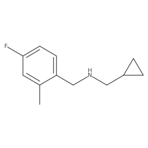 (Cyclopropylmethyl)[(4-fluoro-2-methylphenyl)methyl]amine结构式