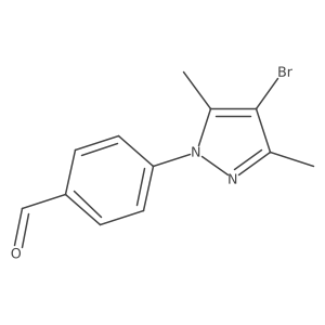 4-(4-Bromo-3,5-dimethyl-1h-pyrazol-1-yl)benzaldehyde Structure