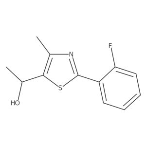 1-[2-(2-Fluorophenyl)-4-methyl-1,3-thiazol-5-yl]ethan-1-ol Structure