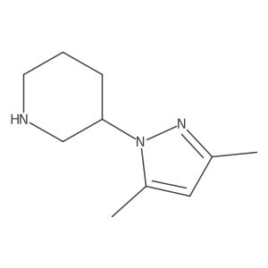 3-(3,5-dimethyl-1H-pyrazol-1-yl)piperidine结构式